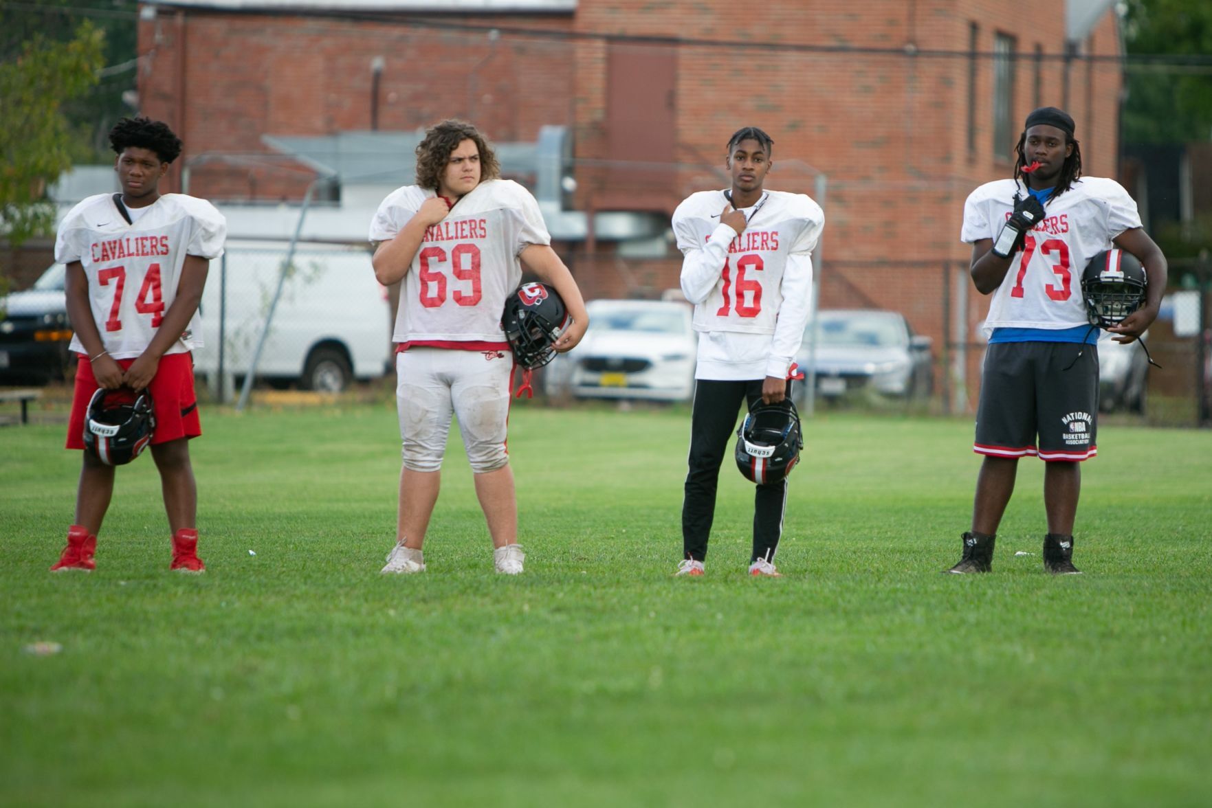 Bishop DuBourg - Hancock Cavaliers football practice